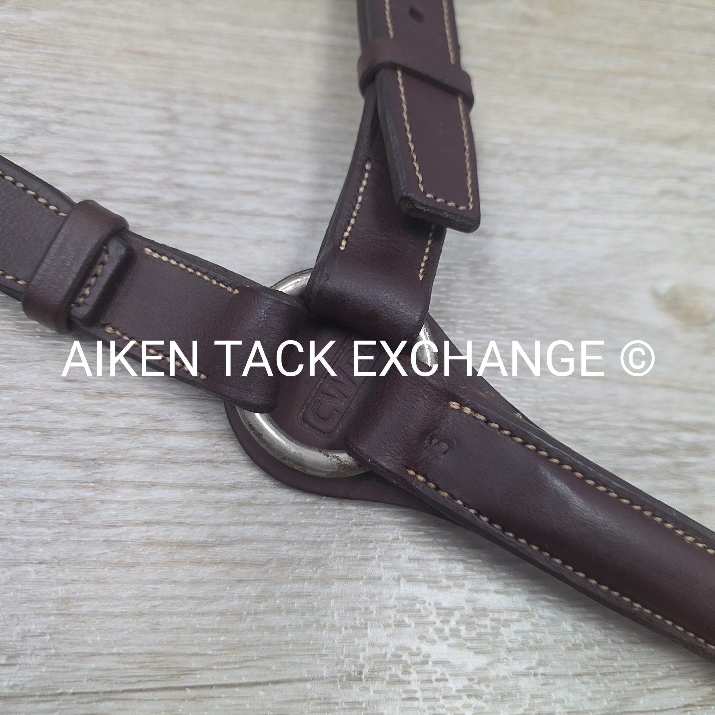 CWD Bridge Breastplate with Wide Elastic, Brown, Size Full (3)