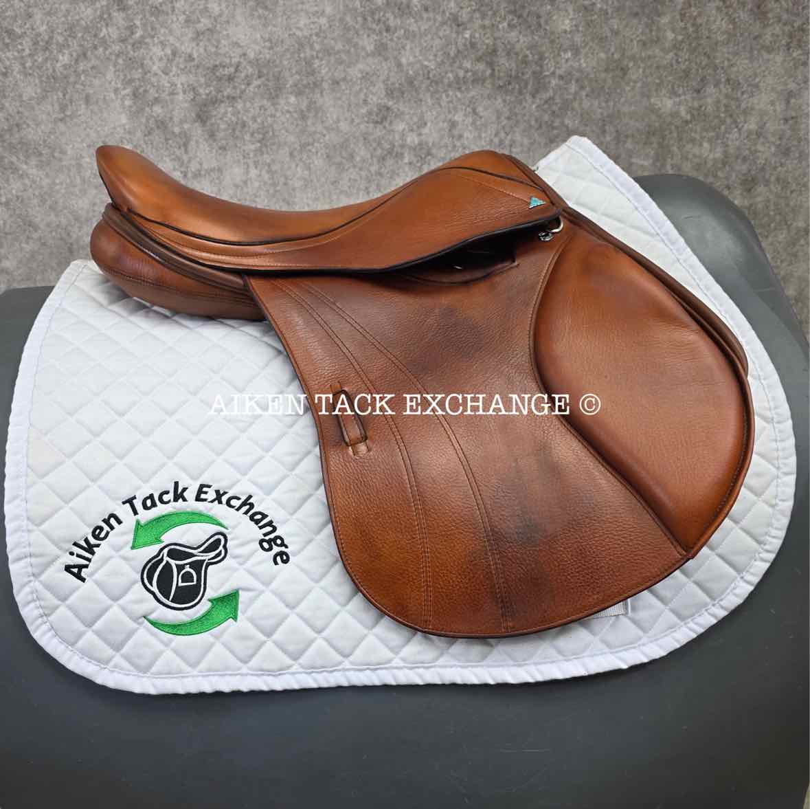 2012 Bliss of London Liberty Jump Saddle, 17" Seat, Medium Wide Tree, Wool Flocked Panels