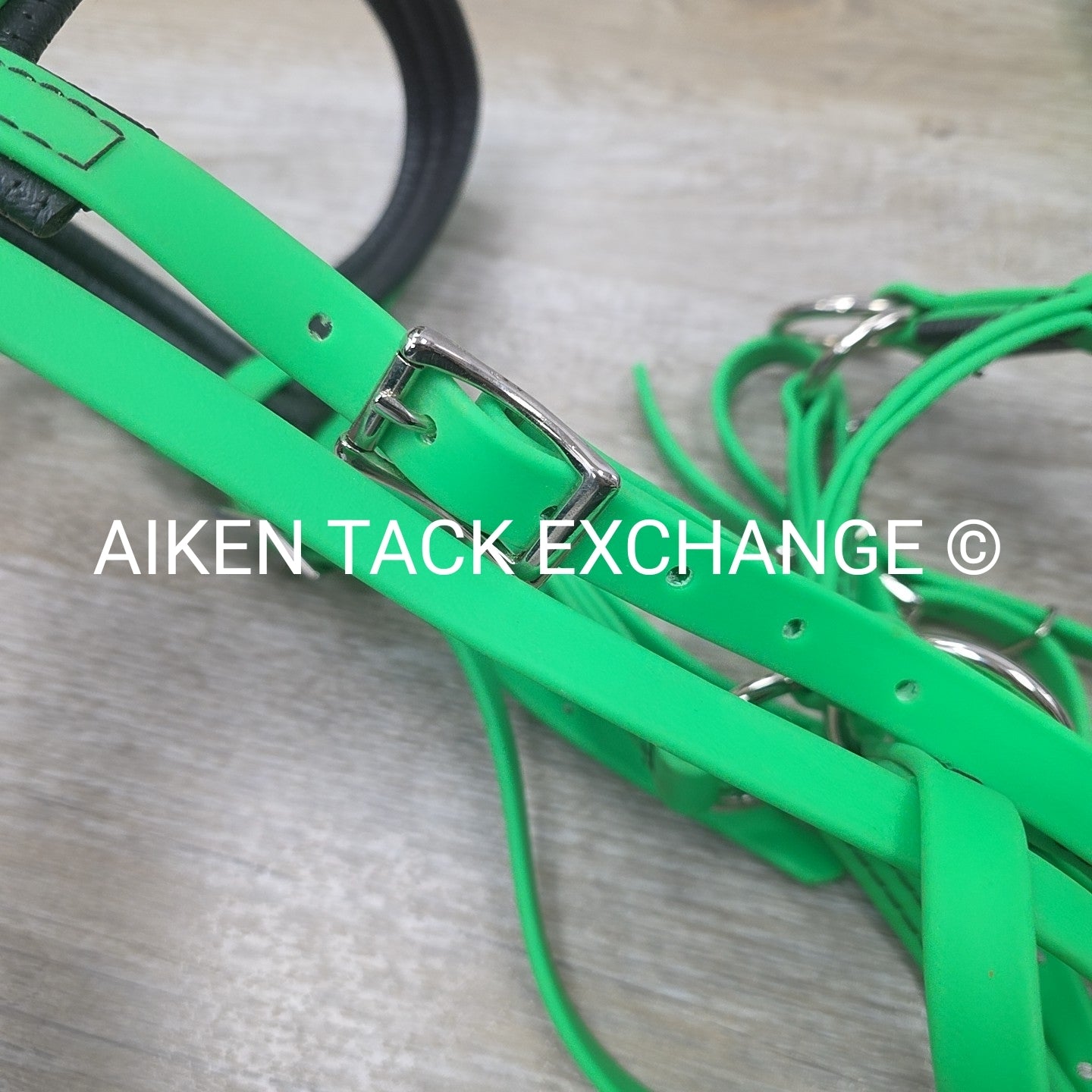 Biothane Bitless Bridle with Reins & Breastplate, Green, Size Full