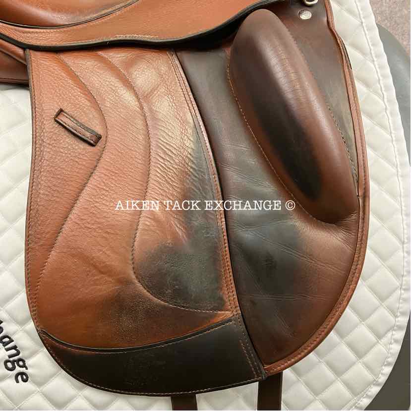 **SOLD** 2013 Custom Saddlery Wolfgang Solo Dressage Saddle, 17.5" Seat, Short Flap, Adjustable Tree, Wool Flocked Panels, Vienna Leather