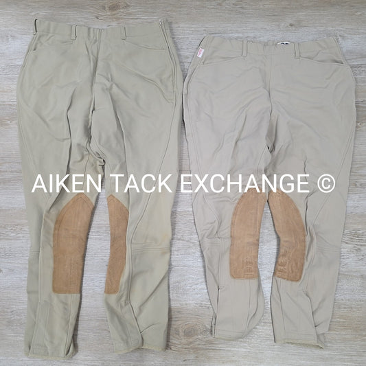 BARGAIN BUNDLE: 2 Pair Tailored Sportsman Knee Patch Breeches, Size 32