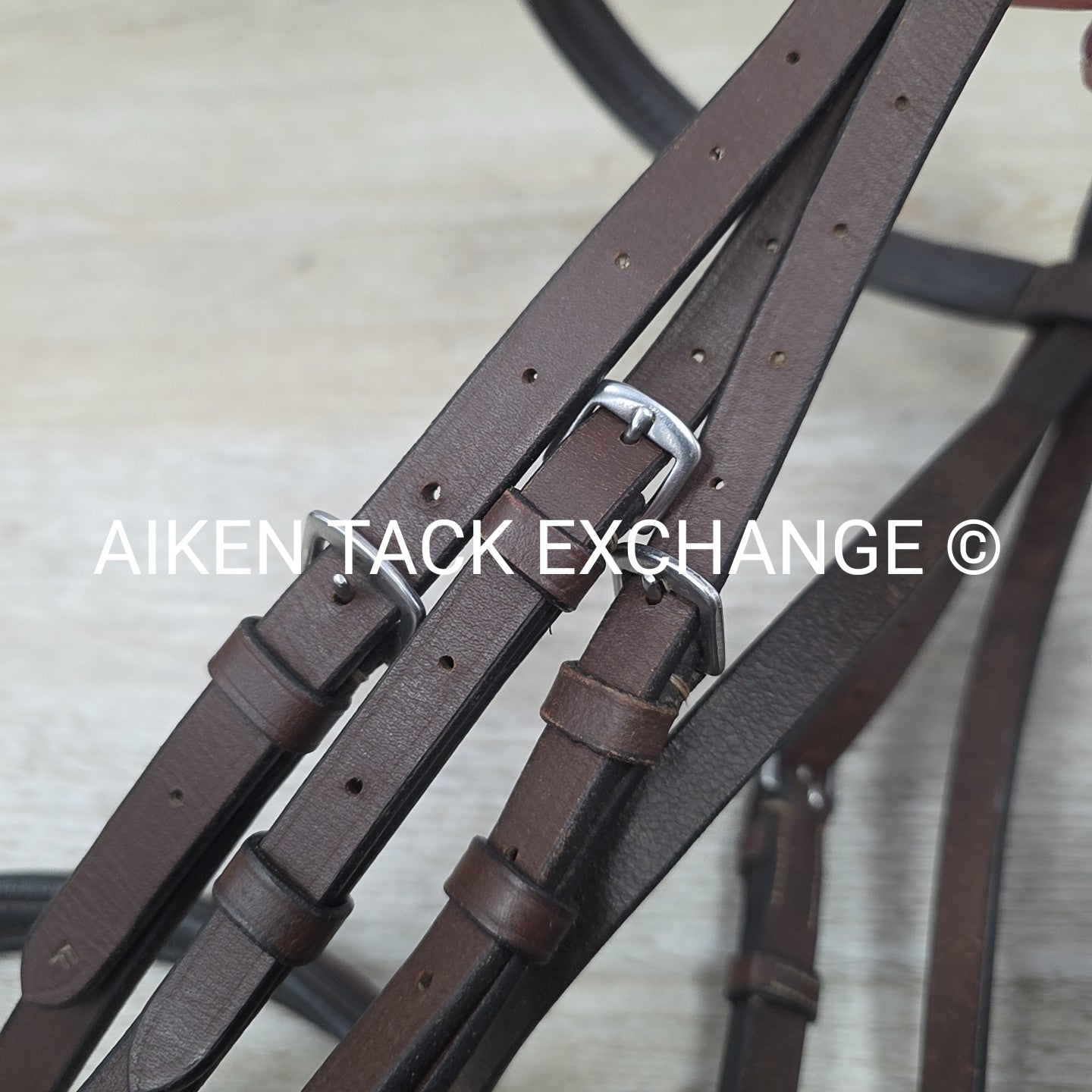 Fancy Stitched Bridle, No Reins, Brown, Size Full