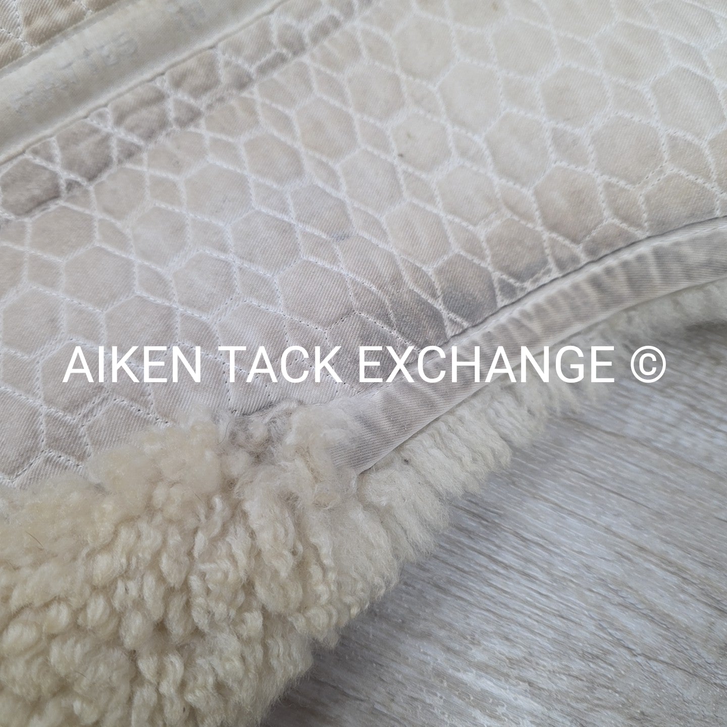 Mattes Platinum Dressage Sheepskin Half Pad with Rear Trim, Size Large