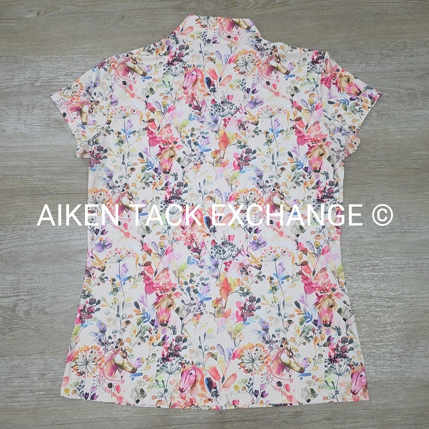 Dancing Equestrian Short Sleeve Top, Women's XLarge