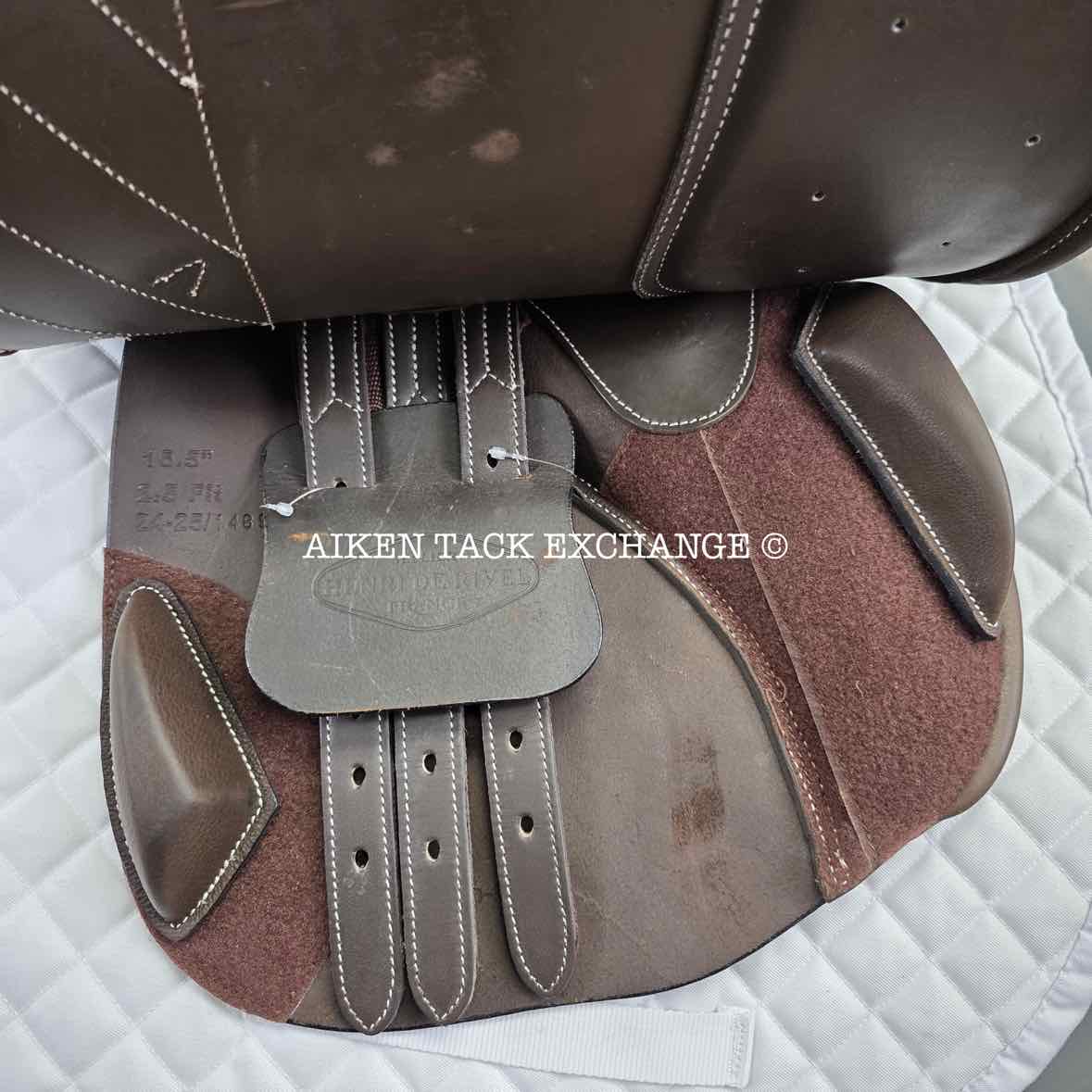 HDR - Henri de Rivel Synergy Close Contact Jump Saddle, 16.5" Seat, Adjustable Tree - Changeable Gullet, Wool Flocked Panels