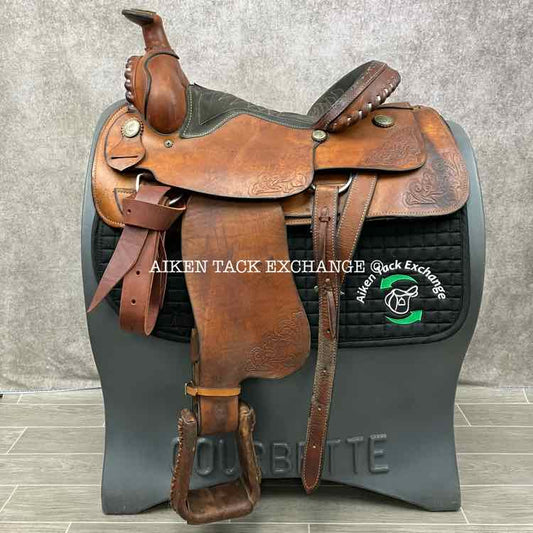 **SOLD** All-Around Trail Pleasure Western Saddle, 16" Seat, Regular Tree - Semi QH Bars