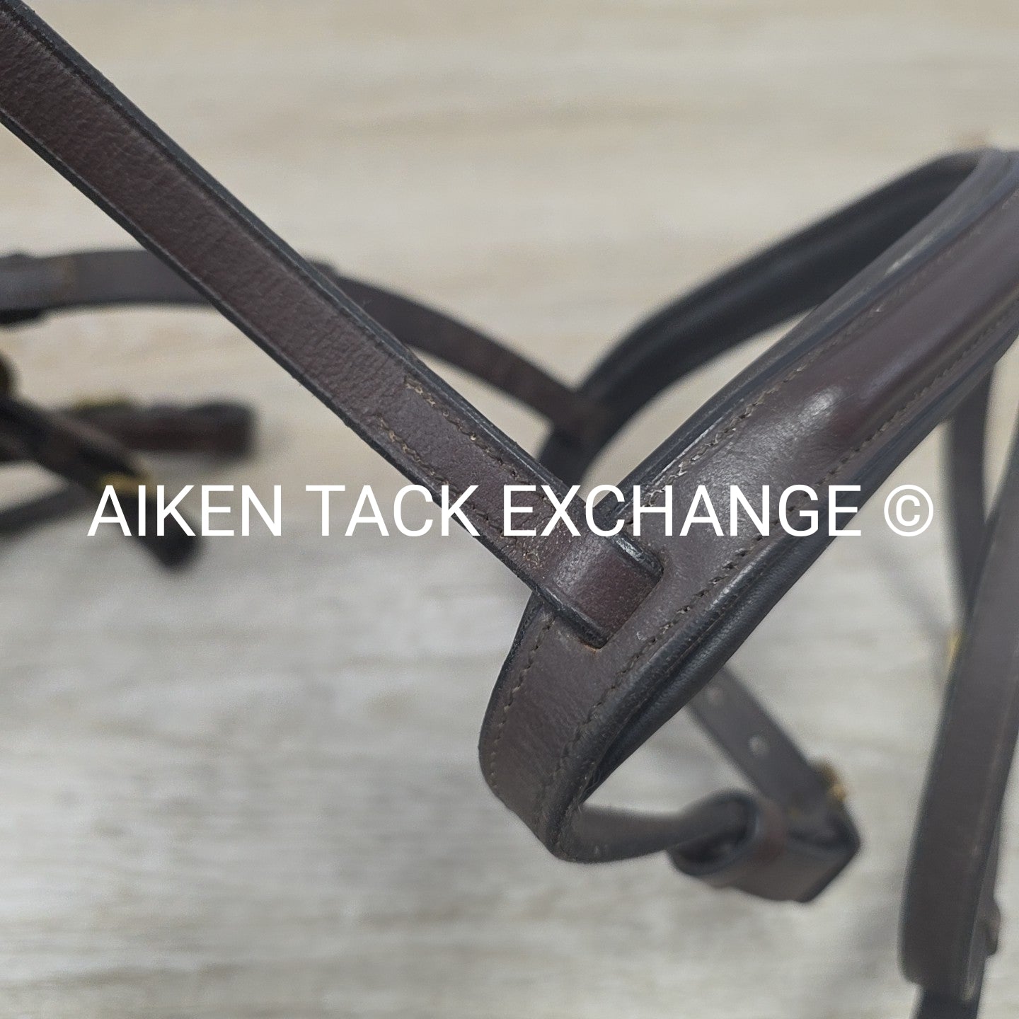 Harmohn Kraft Royal Plain Raised Flash Bridle, No Reins, Brown, Size Full