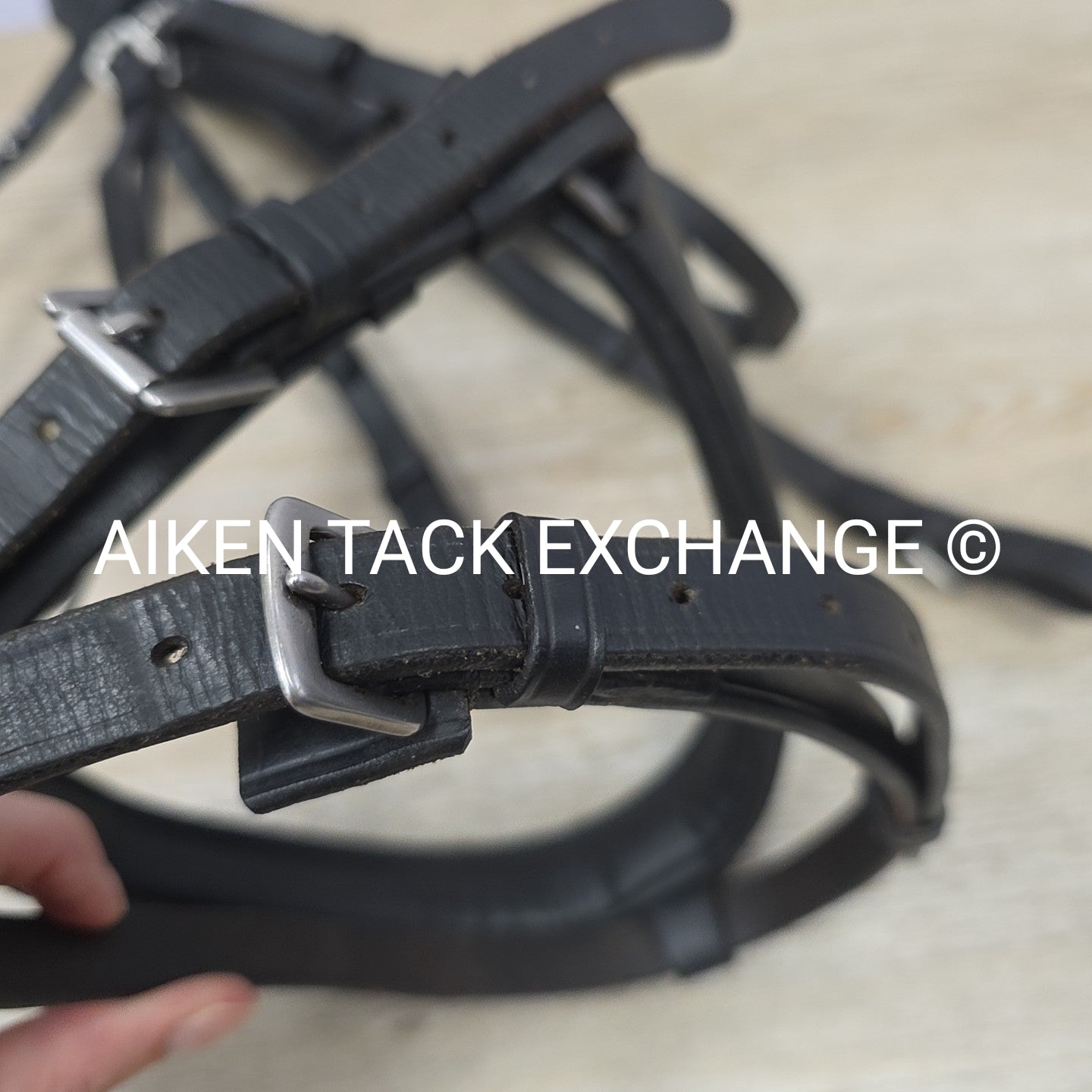 KL Select Dressage Bridle, No Reins, Black, Size Full