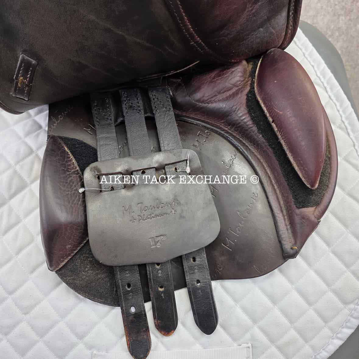 **SOLD** Marcel Toulouse Annice Platinum Genesis Close Contact Jump Saddle, 17" Seat, Adjustable Tree, Wool Flocked Panels