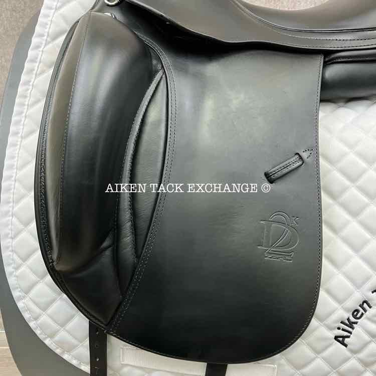 2022 Prestige X-D2 K Zero Dressage Saddle, 17" Seat, Medium Tree, Wool Flocked Pony Panels with Shoulder Relief