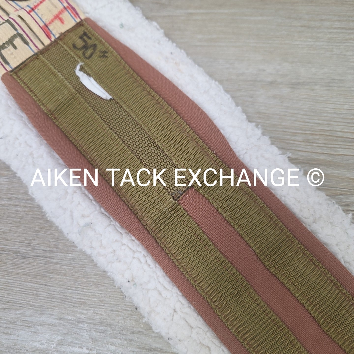 Fleece Double End Elastic Girth, Brown, 50"