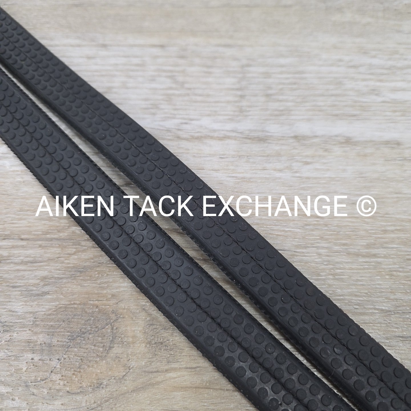 KL Select Black Oak Rubber Reins, Black, 54"