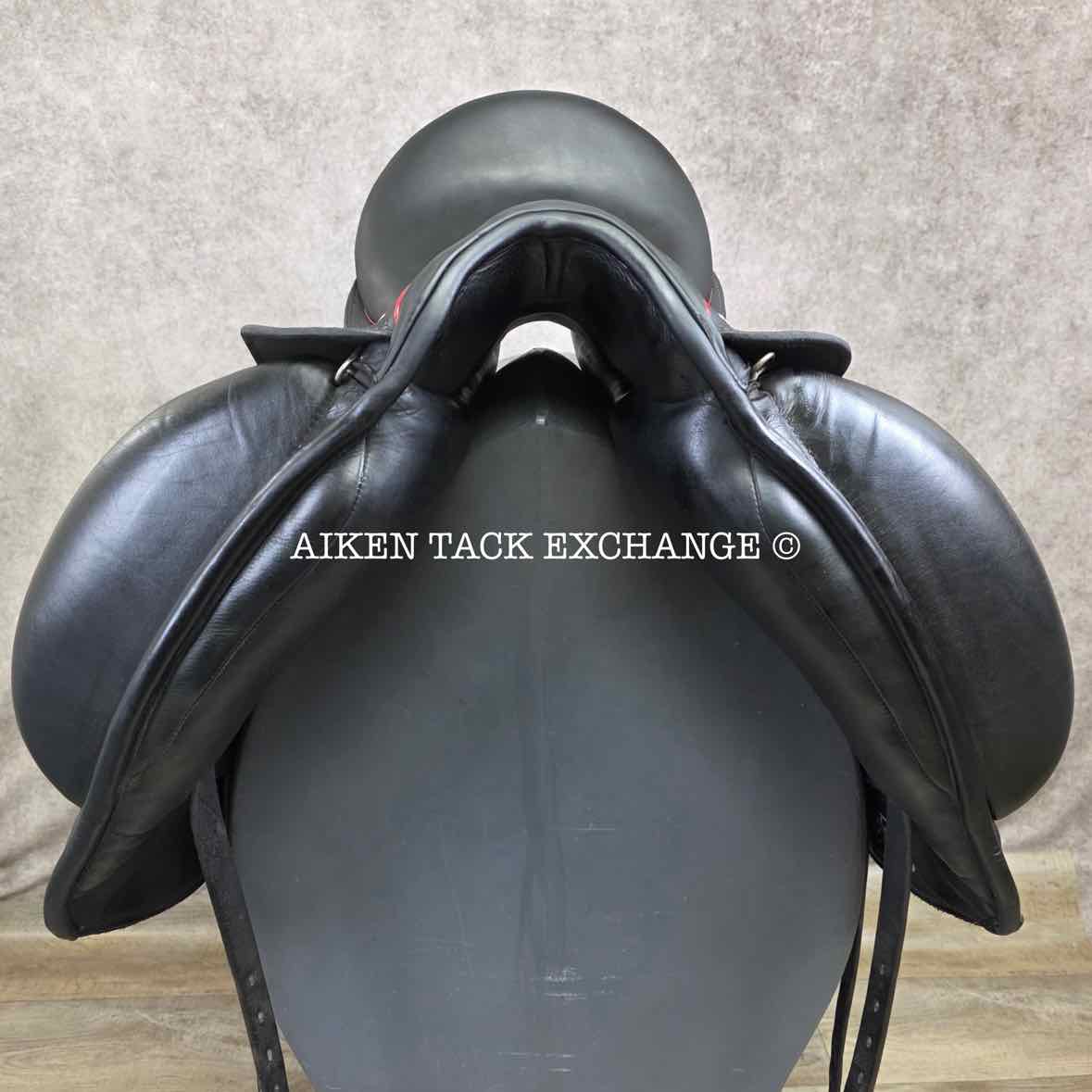 2018 Custom Saddlery Icon Flight Monoflap Dressage Saddle, 17.5" Seat, Adjustable Tree, Wool Flocked Panels