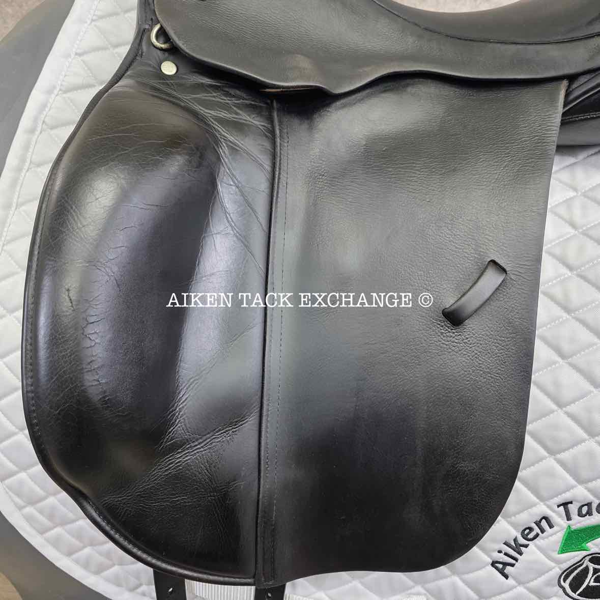 **SOLD** 2011 Trilogy Verago Elite Dressage Saddle, 18" Seat, Medium Wide Tree, Wool Flocked Panels