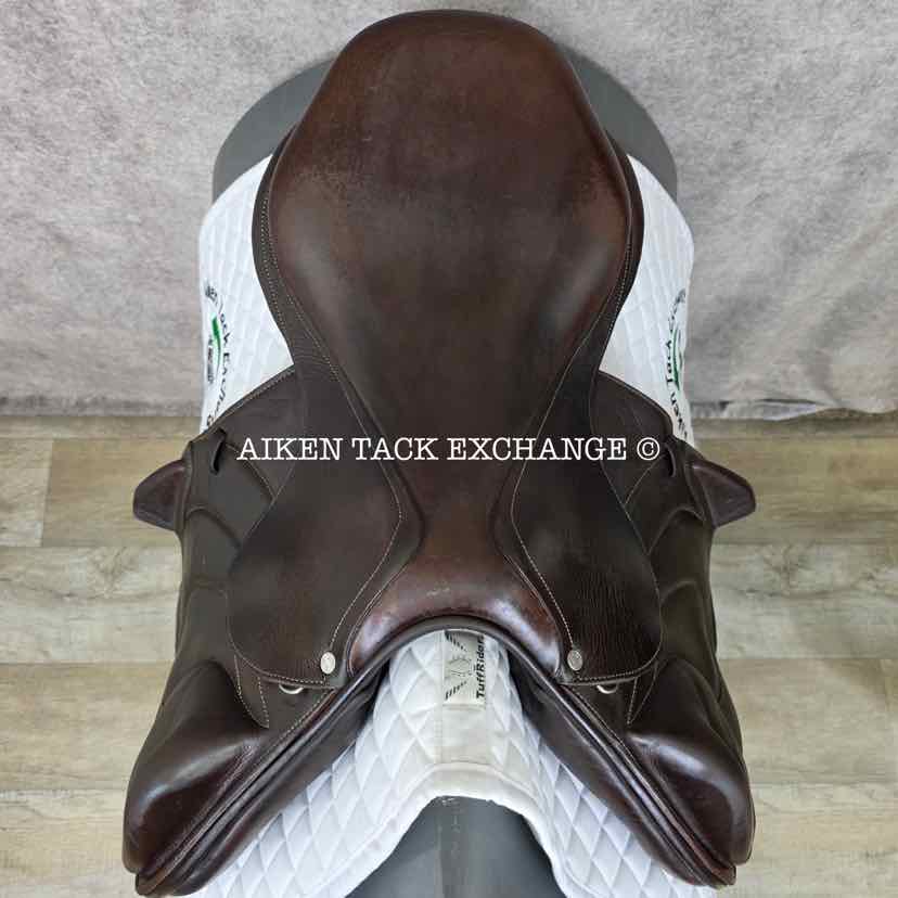 **SOLD** 2018 Antares Contact Monoflap Jump Saddle, 18" Seat, 3AA Flap, Medium Wide Tree, Foam Panels, Full Buffalo Leather