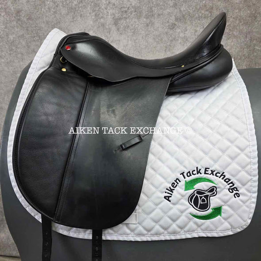 Albion SLK Dressage Saddle, 18" Seat, Medium Wide Tree, Wool Flocked Panels