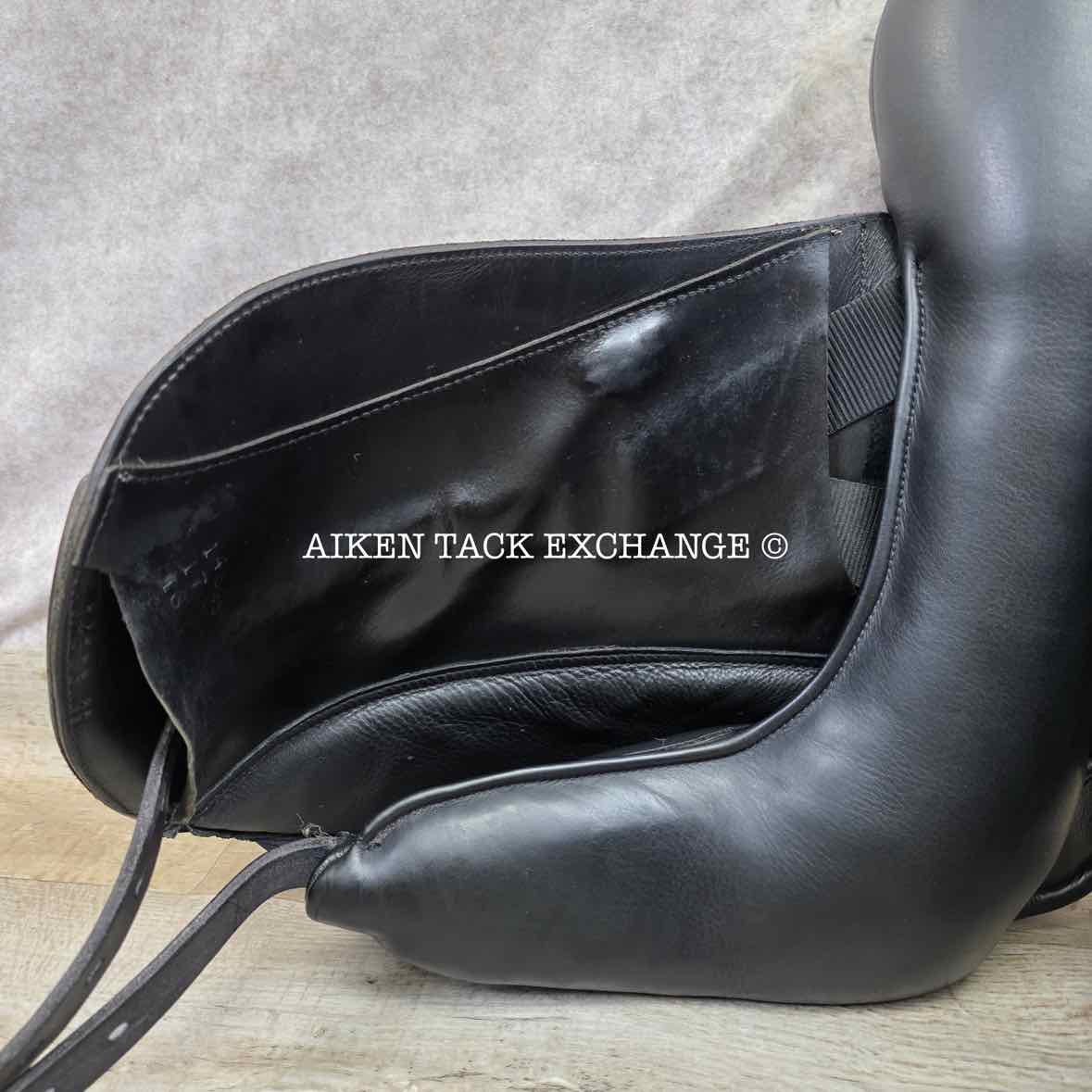 2018 Custom Saddlery Revolution Monoflap Dressage Saddle, 17" Seat, Adjustable Tree, Wool Flocked Panels
