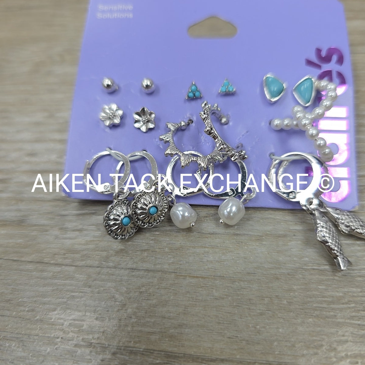 Turquoise Earring Set - 9 Pairs Total