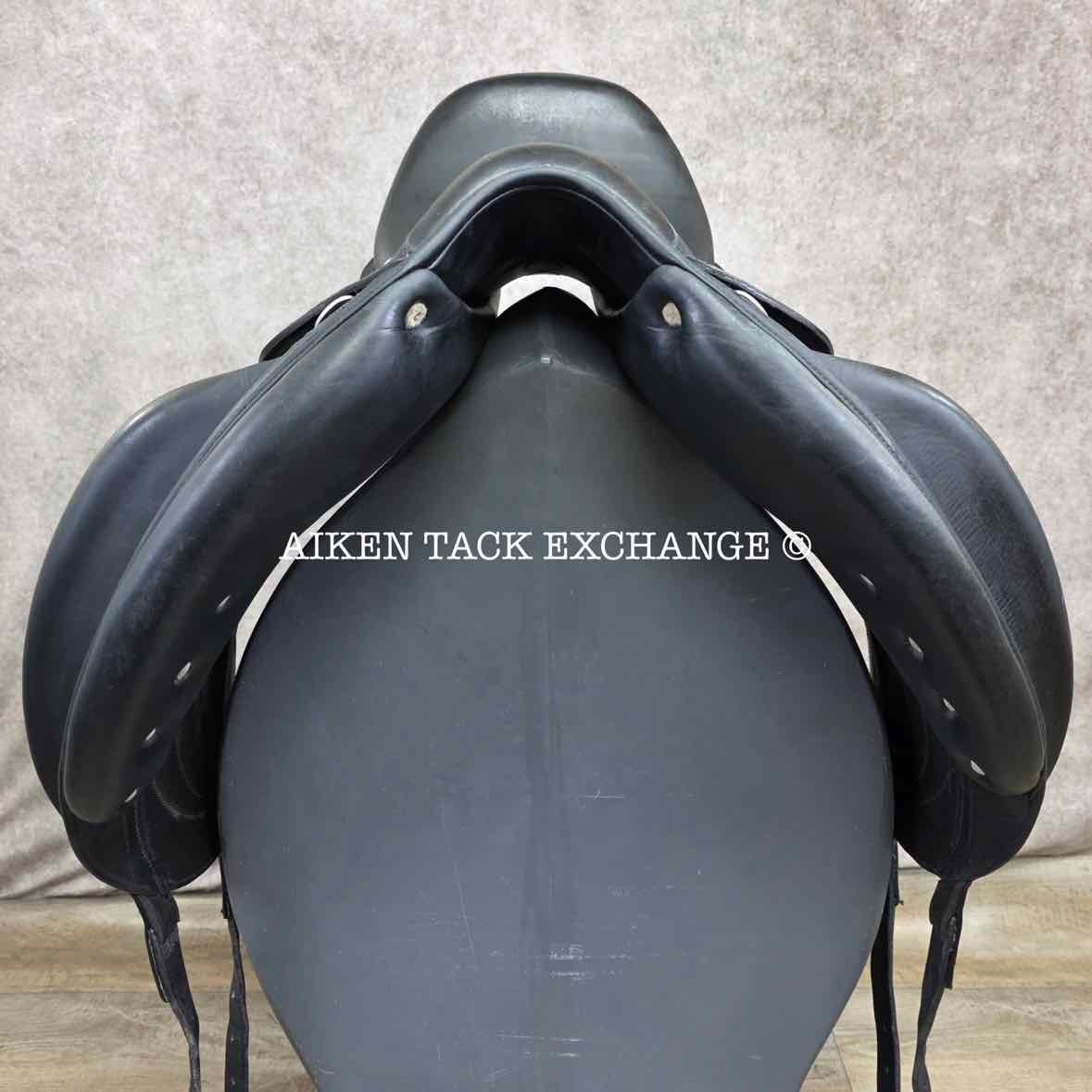 2016 Antares Cadence Monoflap Dressage Saddle, 17" Seat, 3D Flap, Medium Wide Tree, Foam Panels, Full Buffalo Leather