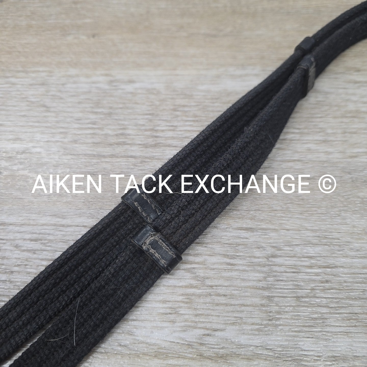 Cotton Web Reins, Black, 58"