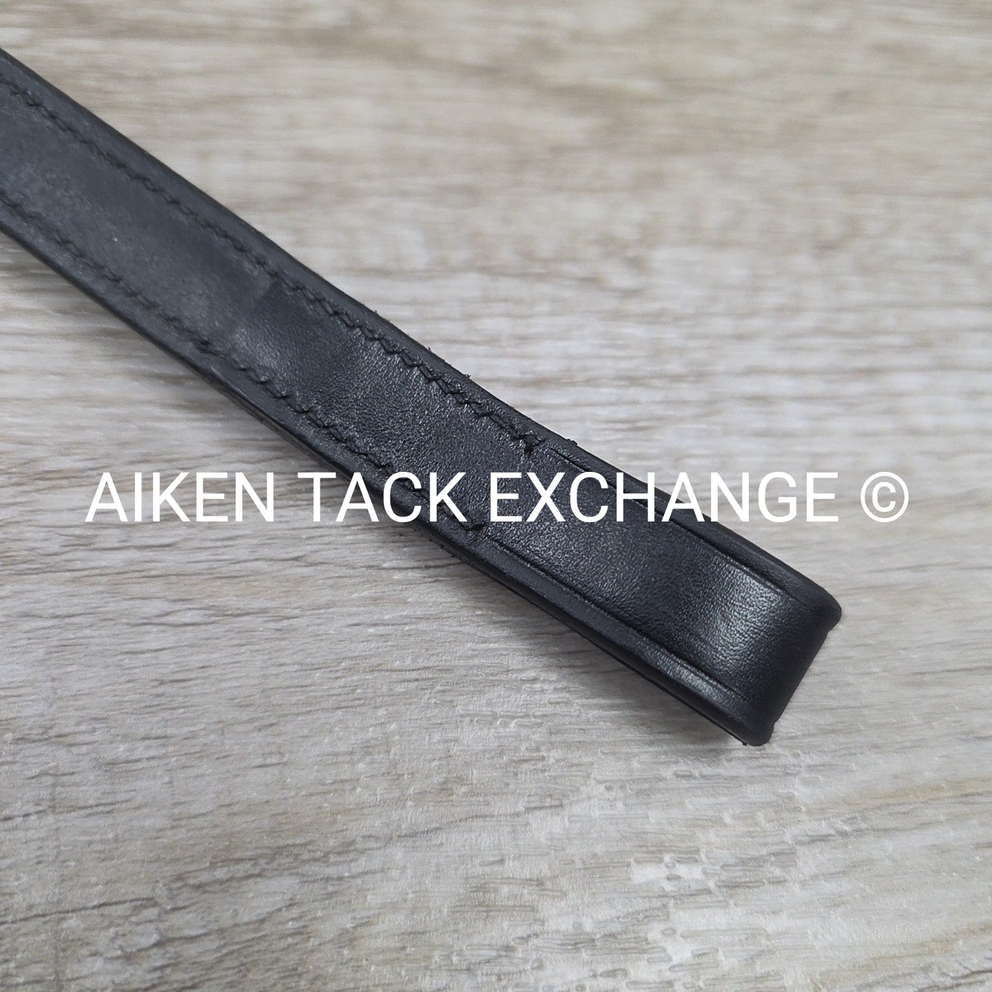 Plain Raised Browband, Black, Size Cob
