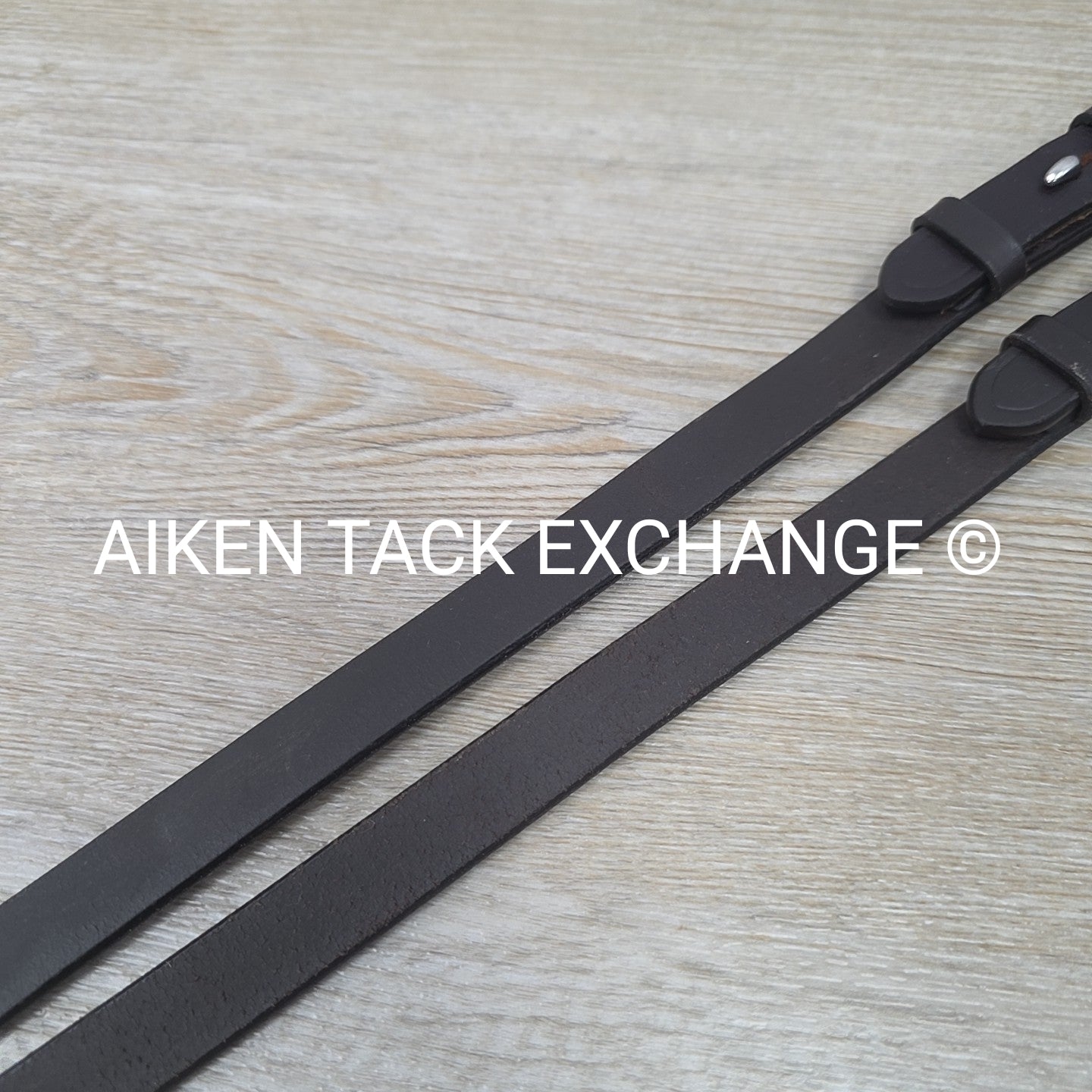 Bobby's English Tack Flat Laced Reins, Brown, 54"