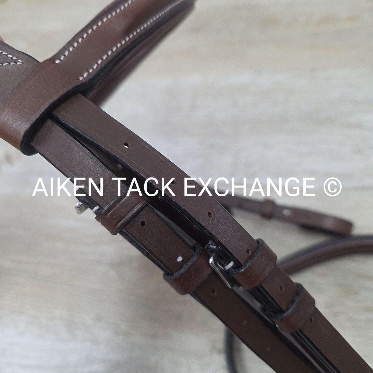 HDR Pro Mono Crown Padded Bridle with Reins, Australian Nut, Size Cob