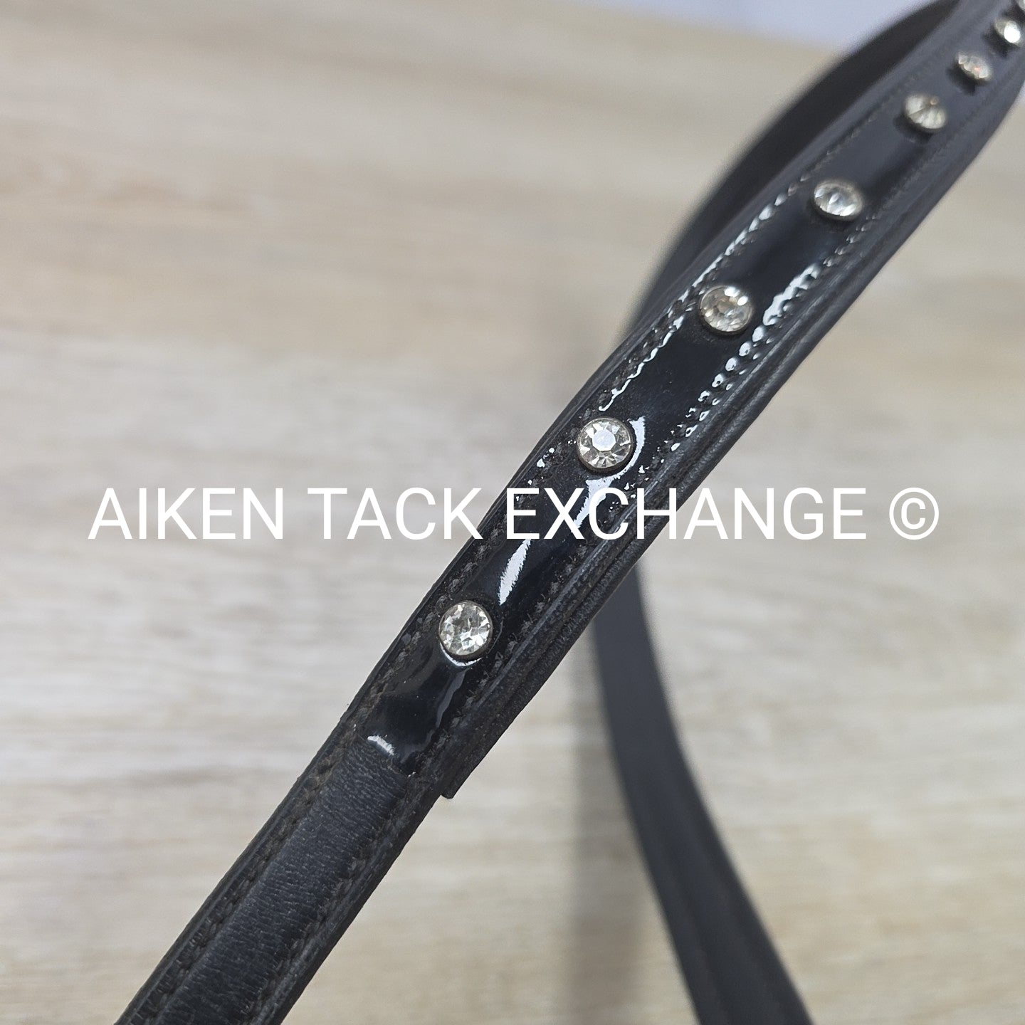 Stampede Equestrian Neck Strap, Patent Black