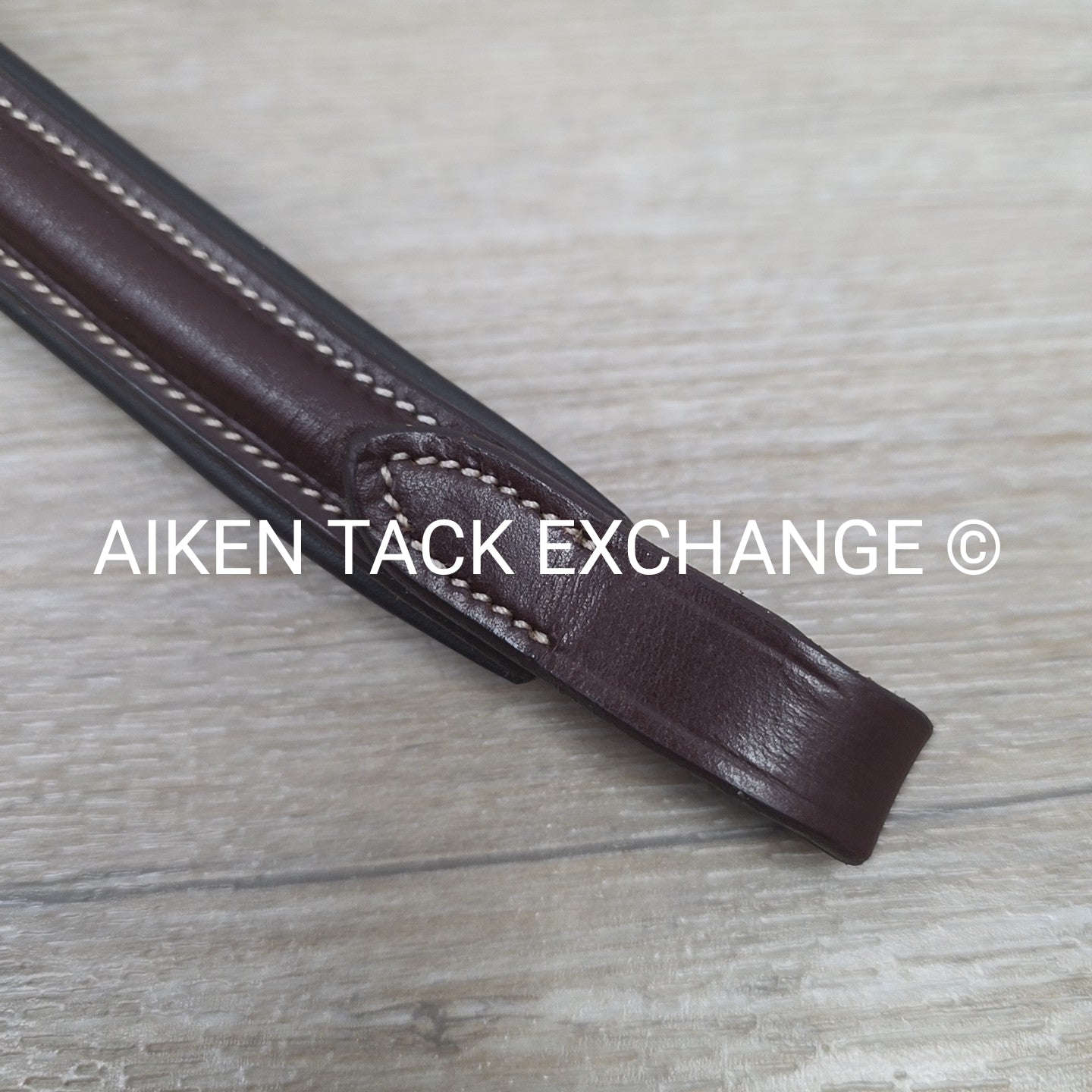 Padded Plain Raised Browband, Brown, 15"