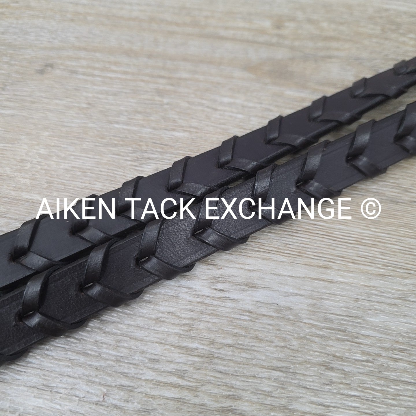 Bobby's English Tack Flat Laced Reins, Brown, 54"