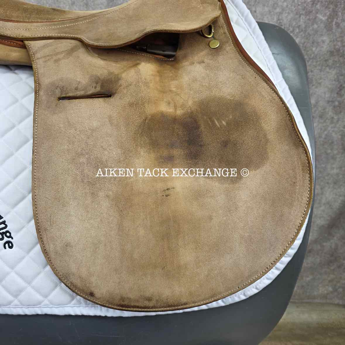 Merlo's American Style Suede Polo Saddle, 19" Seat, Narrow Tree, Foam Panels