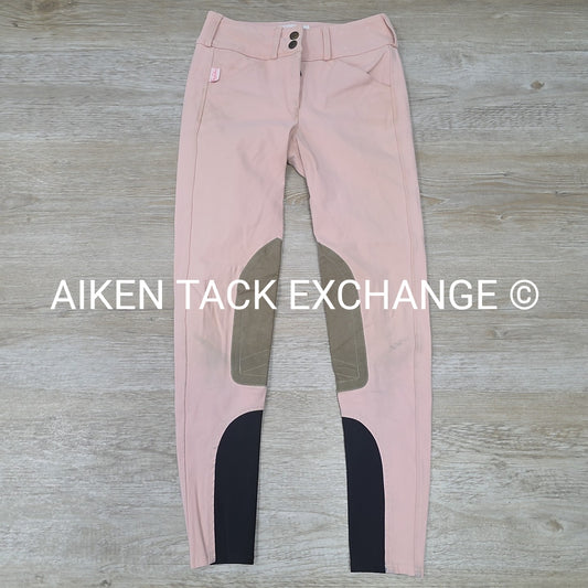 Tailored Sportsman Trophy Hunter Knee Patch Sock Bottom Breeches, Size 12