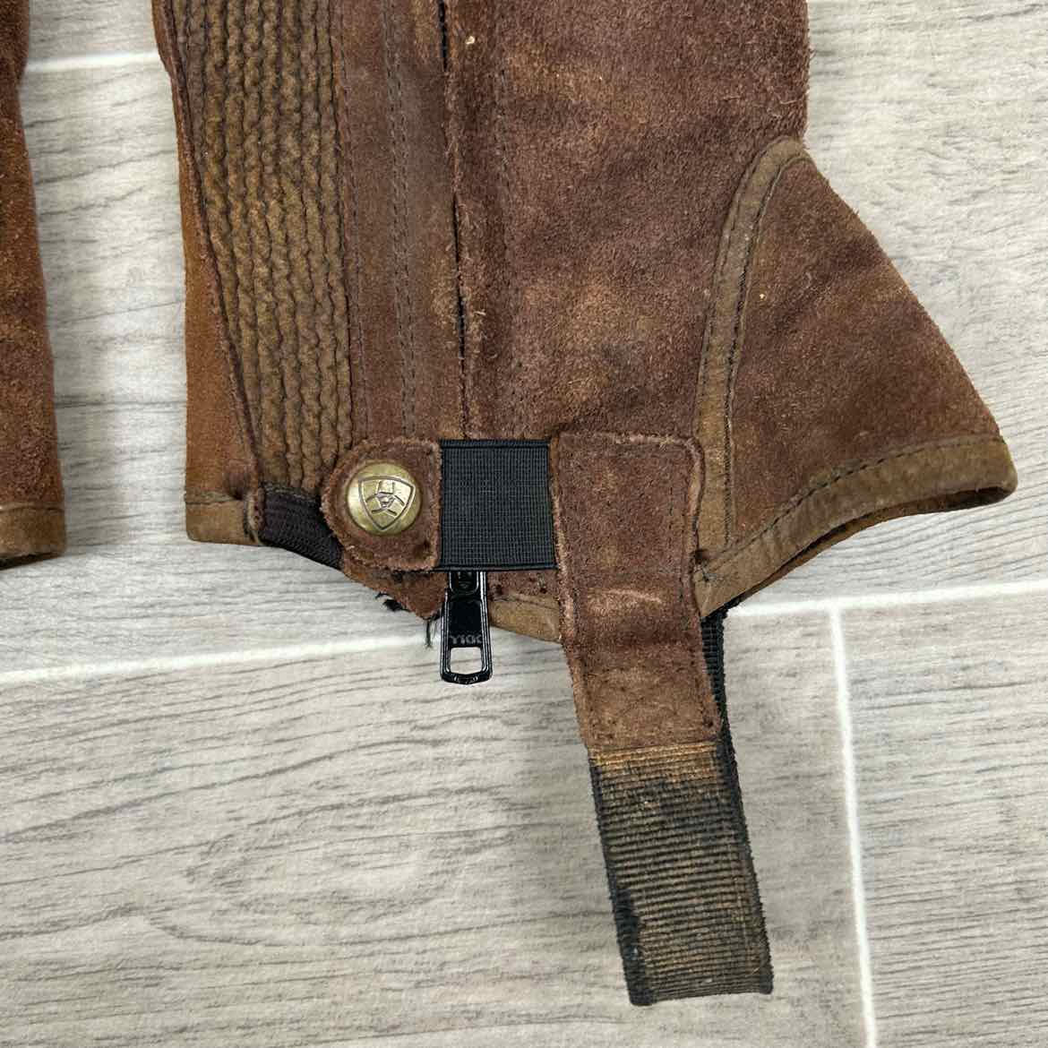Ariat All Around II Suede Half Chaps, Size Child's Large