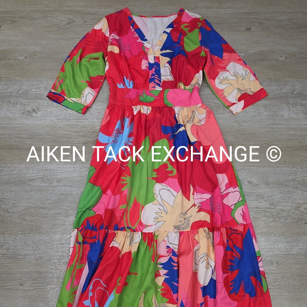 Short Sleeve Long Dress, Size Medium