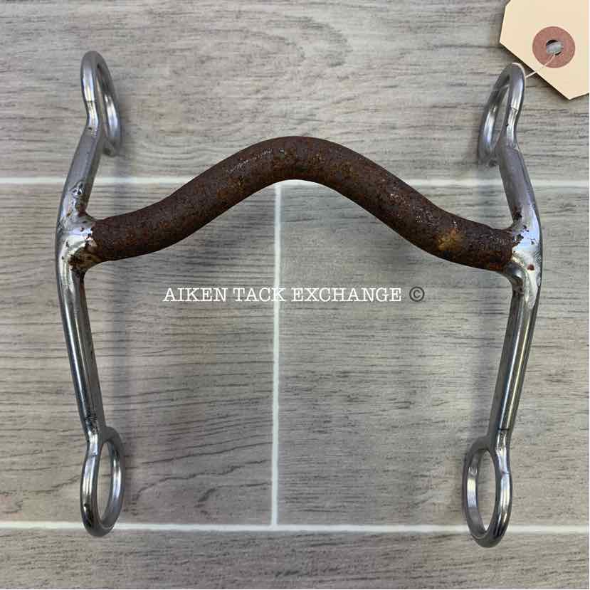 Bit Master Ported Sweet Iron Mullen Mouth Shank Bit 5"