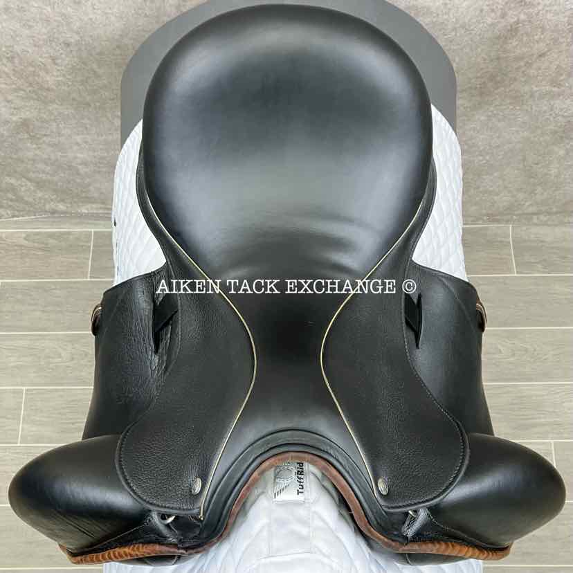 2018 Custom Saddlery Icon Star Monoflap Dressage Saddle, 17" Seat, Short Flap, Adjustable Tree, Wool Flocked Panels