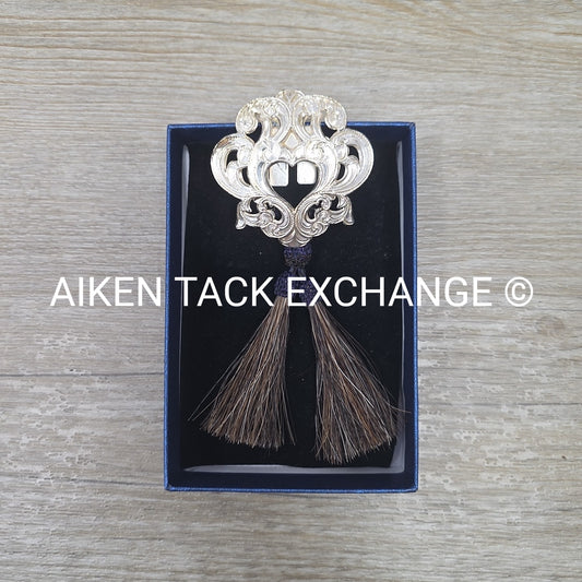 Crumrine Silver & Horse Hair Button Cover