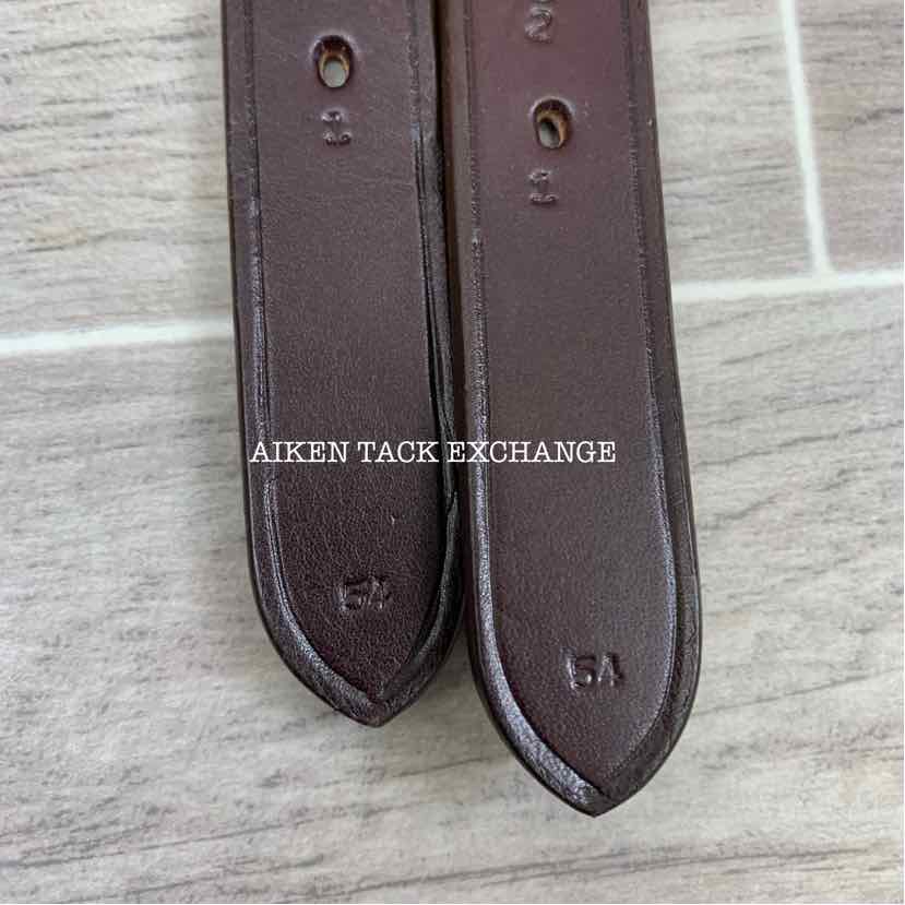 Ovation Elite Solid Stirrup Leathers, Brown, 54", Brand New