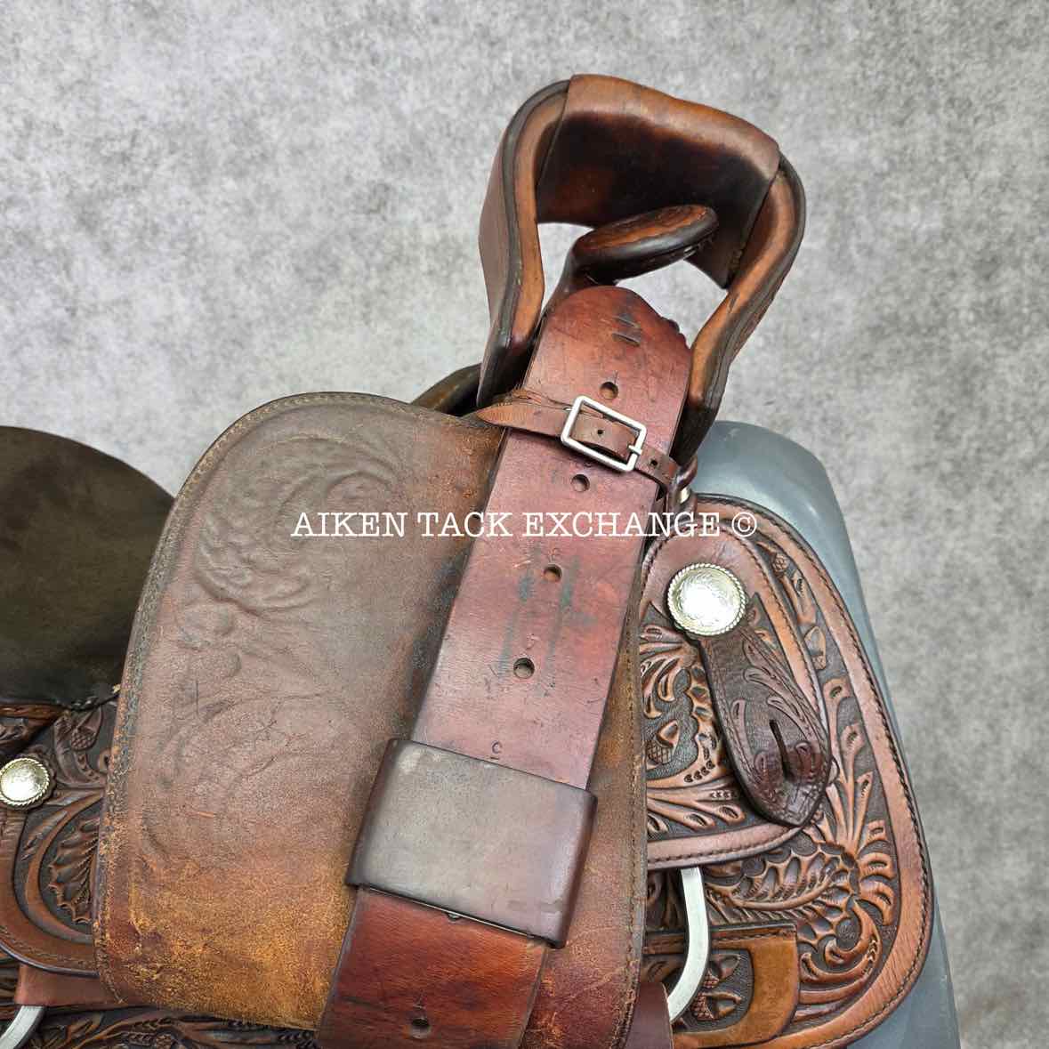 Circle Y Equitation Western Saddle, 15" Seat, Regular Tree - Semi QH Bars