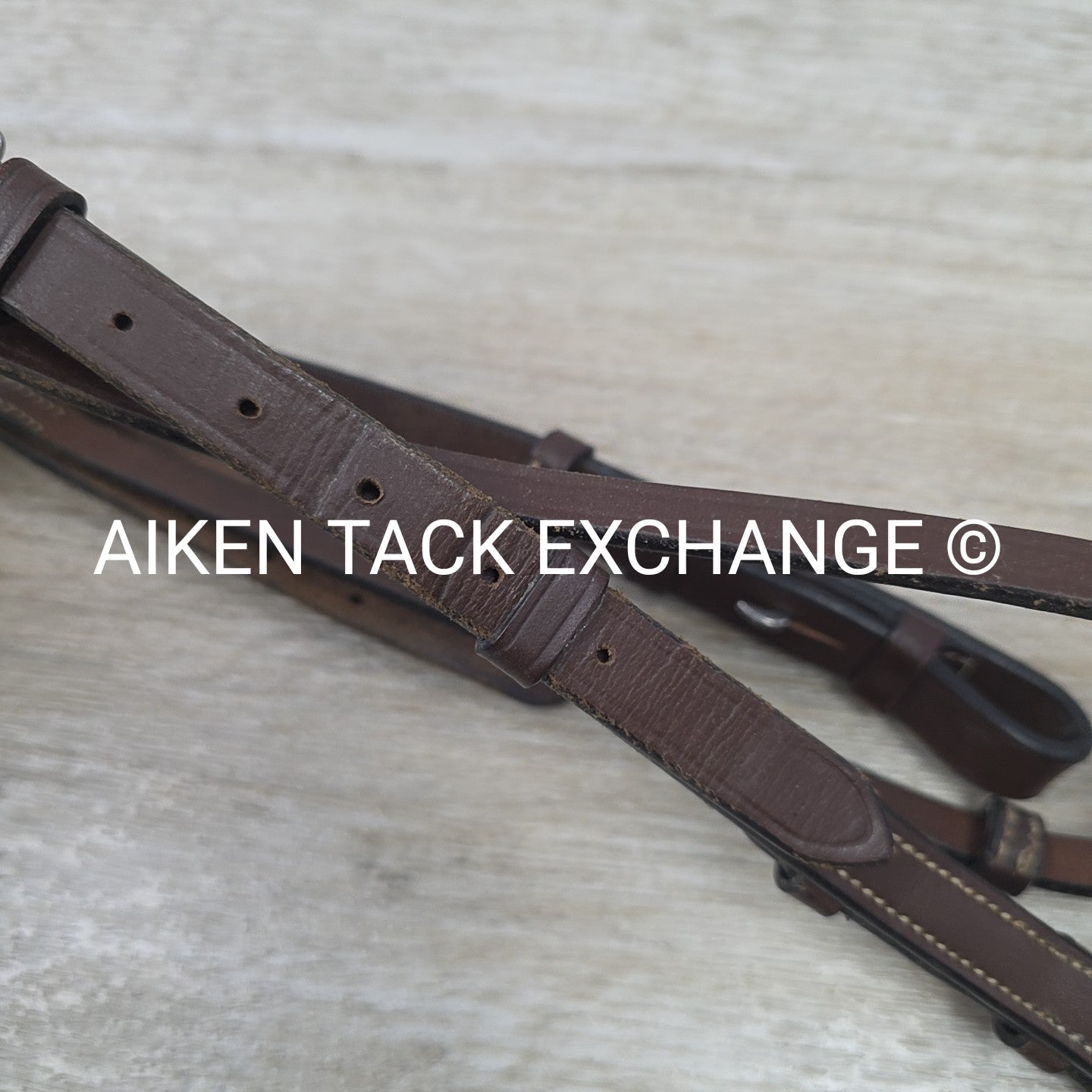 Fancy Stitched Square Raised Bridle, No Browband, No Reins, Size Cob