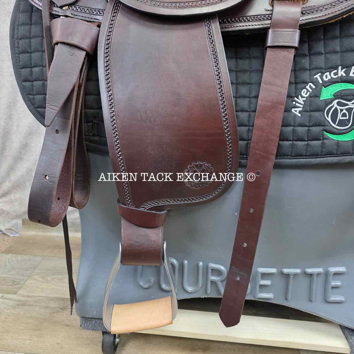 2007 Circle Y 2177 Draft Horse Park & Trail Western Saddle, 16" Seat, Extra Wide Tree, Comes with Matching Tack