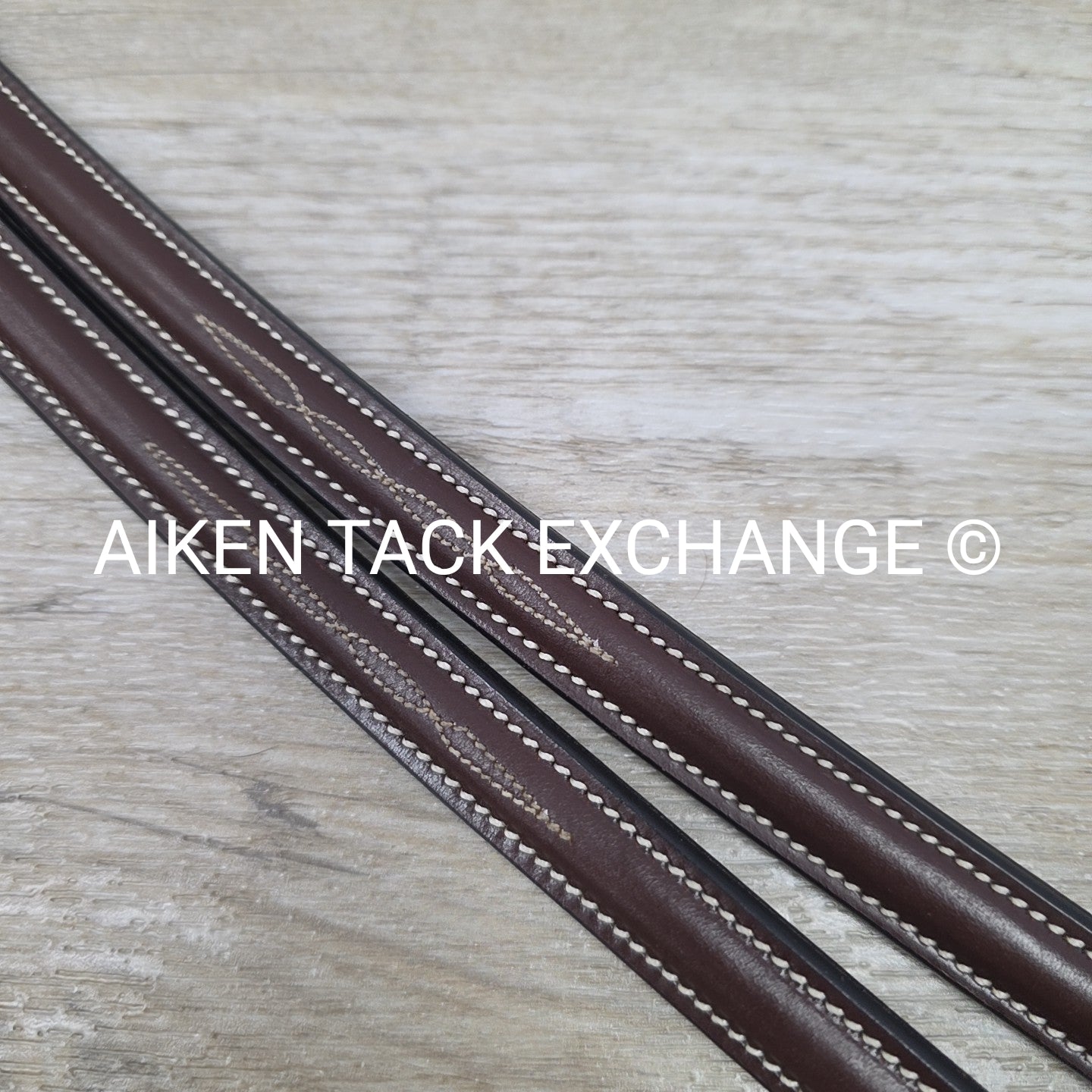 KL Select Red Barn Round Raised Fancy Stitch Laced Reins, Brown, Size Full