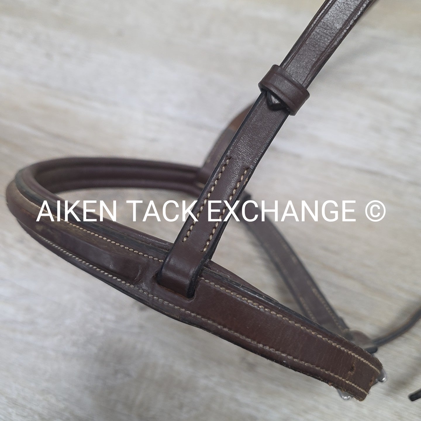 Fancy Stitched Square Raised Bridle, No Browband, No Reins, Size Cob