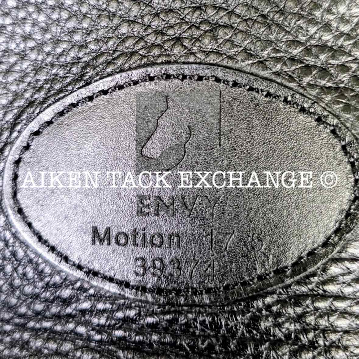 2023 Envy by Custom Saddlery Motion Monoflap Dressage Saddle, 17.5" Seat, Adjustable Tree, Wool Flocked Panels