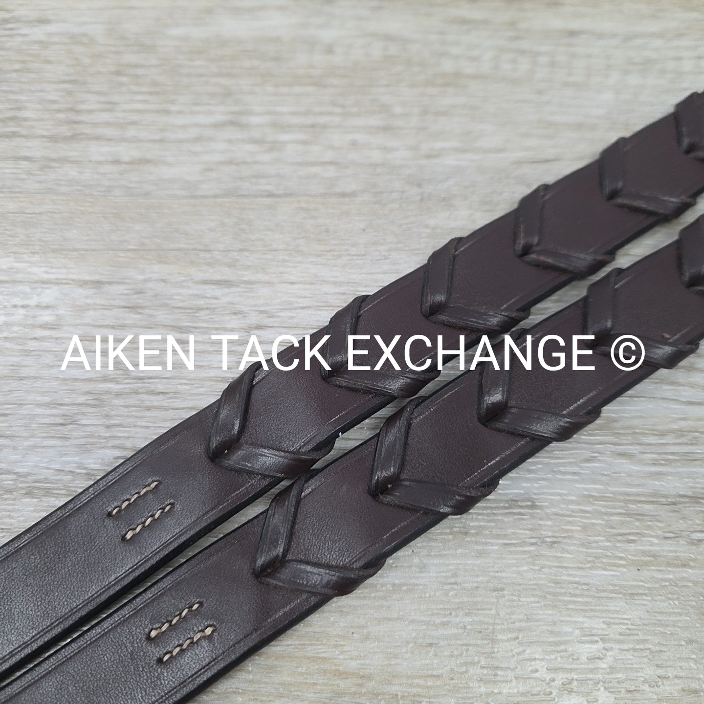 Nunn Finer Elena Laced Reins, Brown, 58"