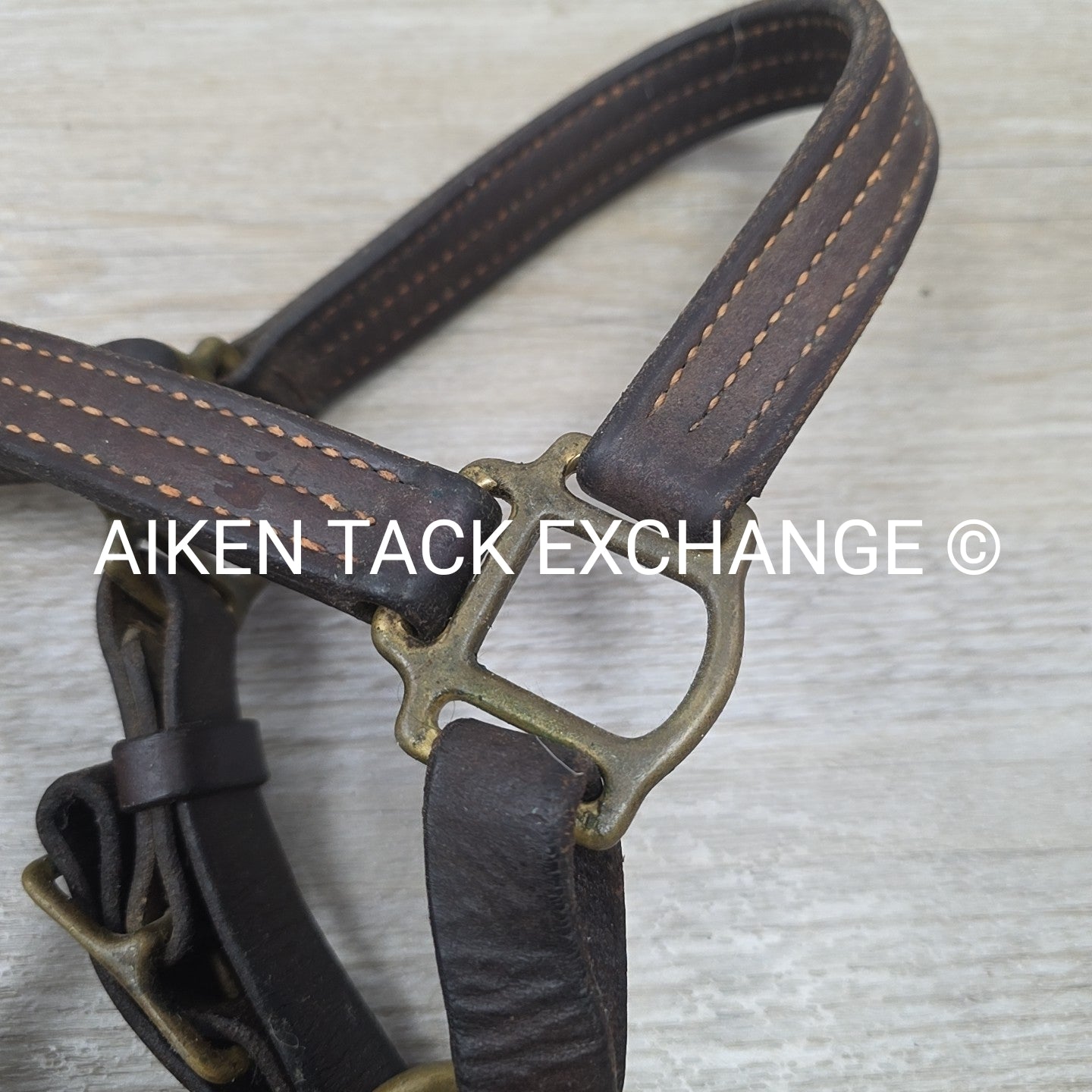 BARGAIN BUNDLE: 2 Leather Halters, Brown, Size Full