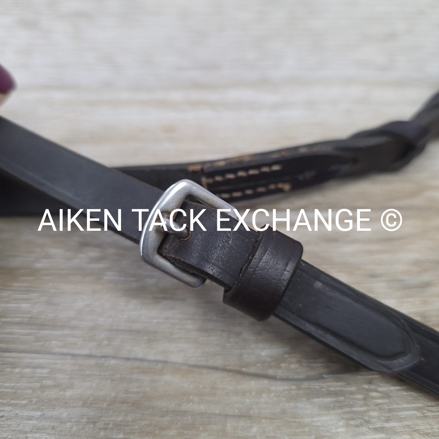 SmartPak Plymouth Flat Laced Reins, Brown, 48"