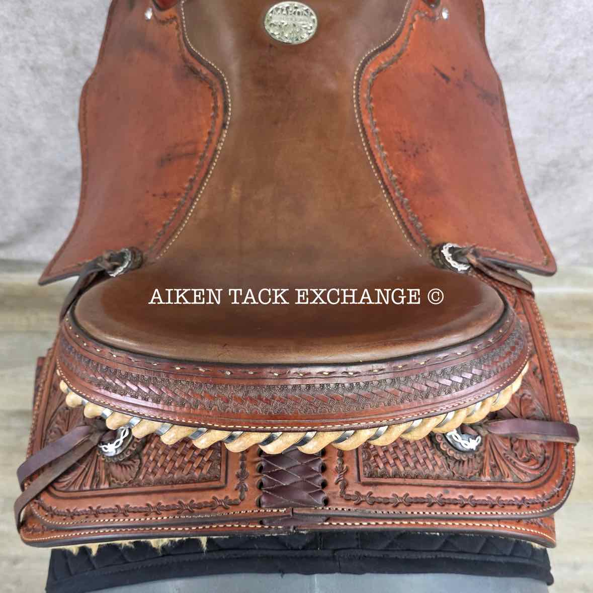 Martin Saddlery Western Saddle, 17.5" Seat, Wide Tree - Full QH Bars