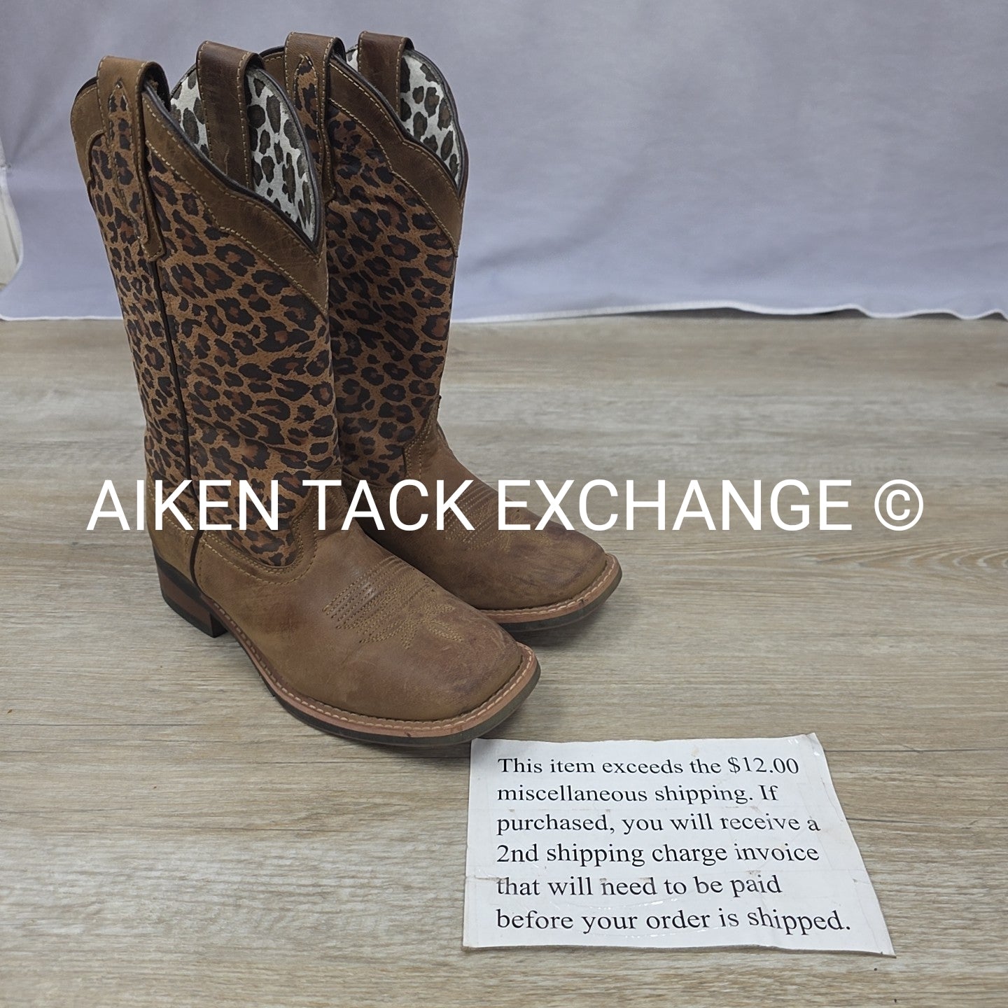 Laredo Leopard Print Western Boots, Women's 7M