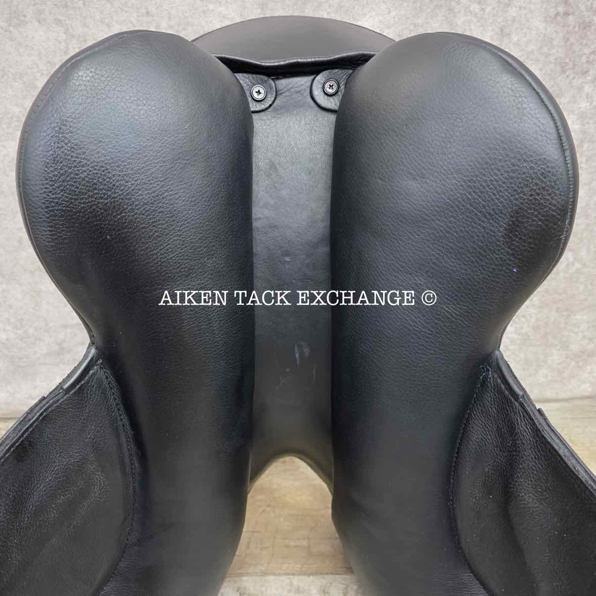 2023 Envy by Custom Saddlery Aurora Monoflap Dressage Saddle, 17.5" Seat - Short Flap, Adjustable Tree, Wool Flocked Panels